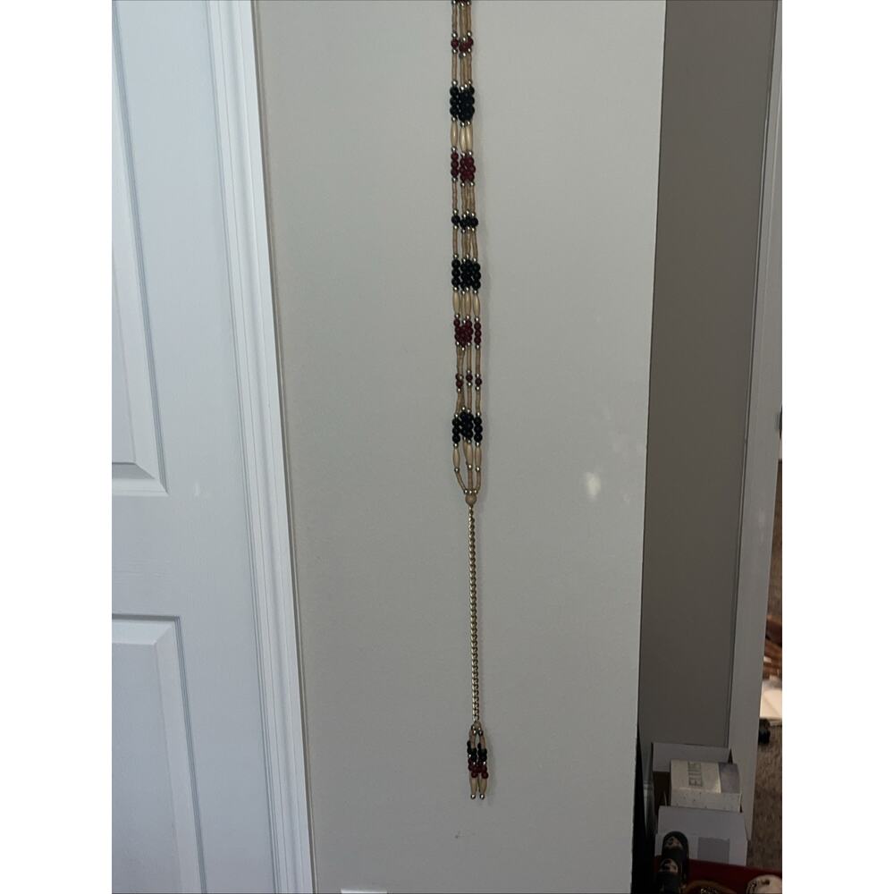 Macramé Inspired Vintage Beaded Plant Holder - Picture 5 of 5